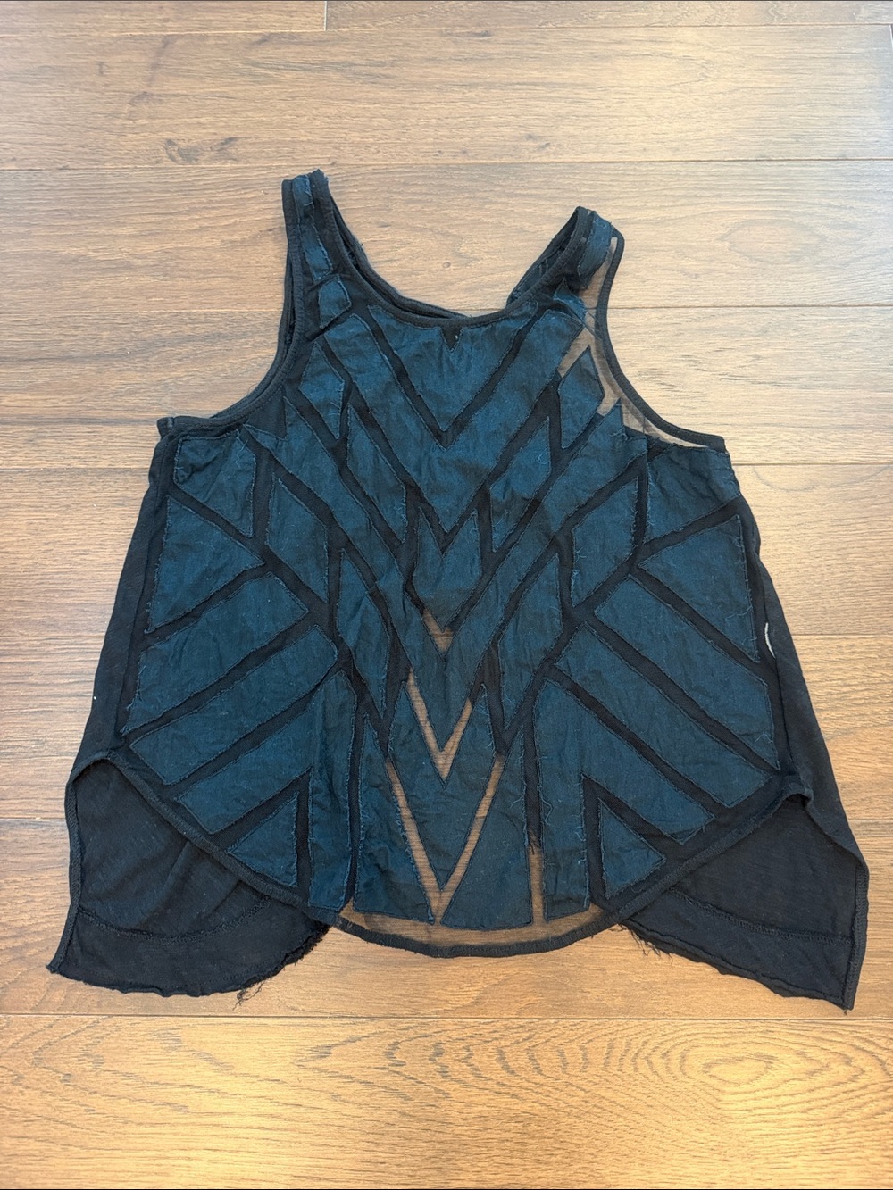 Free People Ginger Sheer Mesh Overlay Tank Size Medium - C61-135